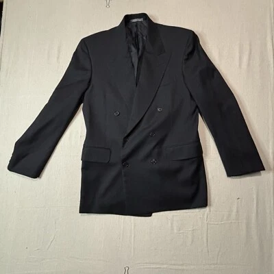 SALVATORE FERRAGAMO Black 100% Virgin Wool Blazer Sport Coat US 40 R Large 50 R - Image 1 of 4