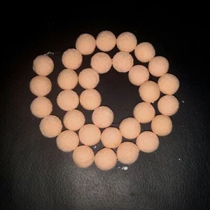 Handmade Polymer Clay, 11.5-12.5mm Round, Peach , 33 pcs Free post Oz Seller - Picture 1 of 2