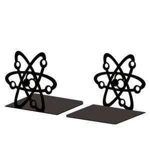 Metal Bookends for Shelves Modern Decorative Heavy Duty Study Book Support St... - Picture 1 of 7