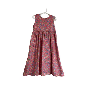 Handmade Sleeveless Hearts Pink Zip Up Knee Length Dress Girls Youth Size S 6-6X - Picture 1 of 9