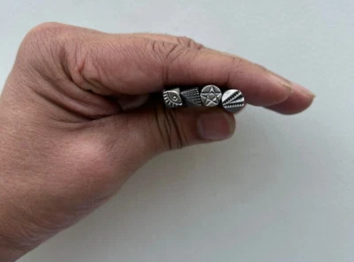 Vintage Indian Iron Punch Stamp Jewelry Stamping Tool for Gold Silver 4pcs - Image 1 of 4