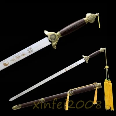 Espada Tai Chi China Hecha a Mano 40" Hoja de Acero Inoxidable Kung Fu Jian Full Tang Foto 1 de 4