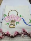 Hand Embroidered Pillow Cases Set Of 2 See Pics