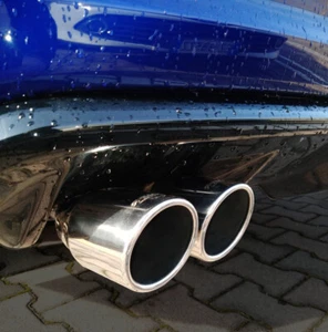 Simoni Racing Terminale CODINO marmitta rotondo doppio inclinato acciaio inox - Foto 1 di 2