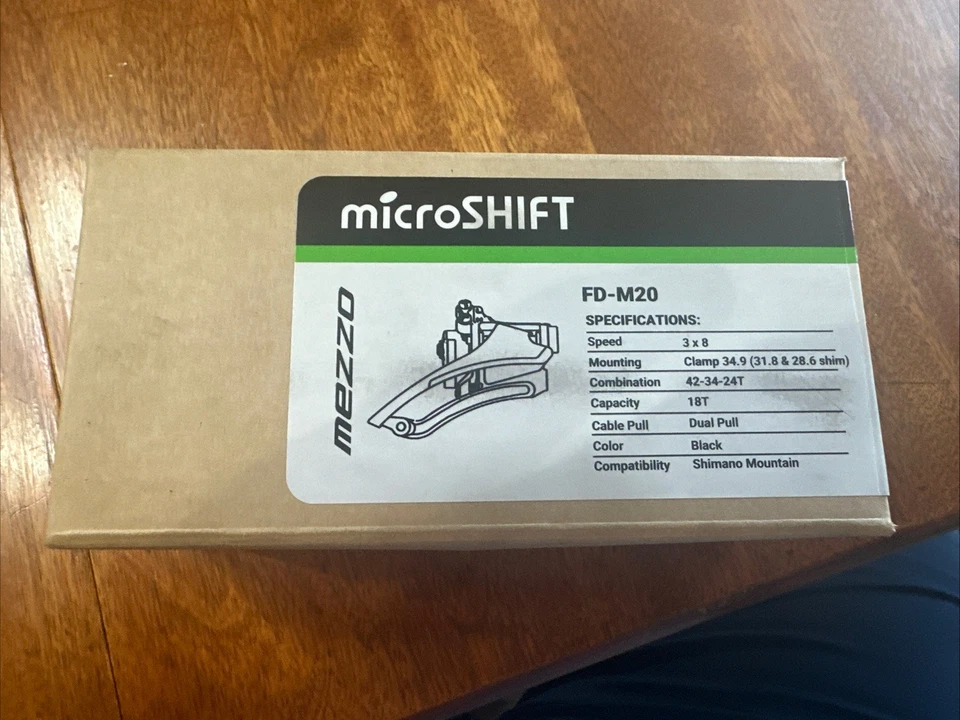 MicroShift Front Derailleur - 7/8-Speed Triple, 42/34/24t,  band 34.9-31.8 - Image 1 of 1