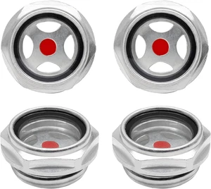 4Pcs Air Compressor Oil Sight Glass 1 Inch NPT Oil Liquid Level Gauge Male Threa - Picture 1 of 12
