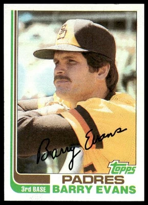1982 Topps #541 Barry Evans San Diego Padres NM+ - Image 1 of 2
