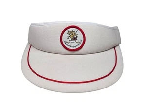 Vintage The Royal St George's Golf Club Visor Hat White Adjustable - Picture 1 of 8