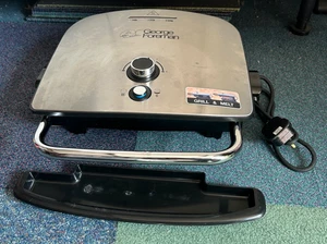 George Foreman 22160 Fat Reducing Stainless Steel Grill 5 Portion With Drip Tray - Picture 1 of 21