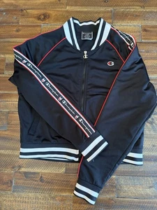 Trainingsjacke Damen schwarz Championed Logo Taping Gr. Lg - Bild 1 von 11