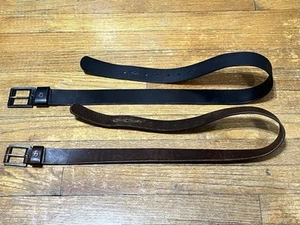 Cinturones de cuero Nixon x 2 - pequeños (1 negro y 1 marrón) - Imagen 1 de 4