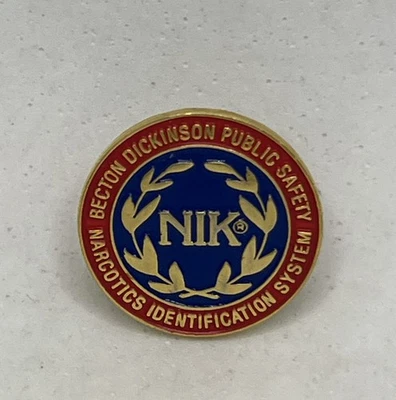 Becton Dickinson Public Safety Narcotics Identification System Enamel Hat Pin - Image 1 of 4