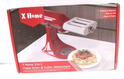 NEW X HOME Pasta Maker Attachment for KitchenAid Stand Mixers 3 in 1 Set - Image 1 of 4