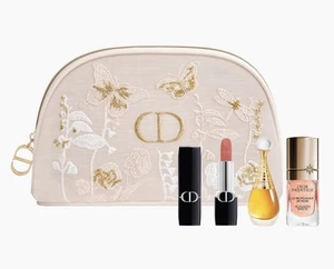 Dior Floral Embroidered Mesh Bag Couture Pouch 4pcs Set: De Rose Activated Serum - Picture 1 of 10