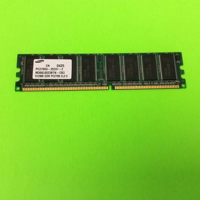 Set of (1) Samsung M368L6523BTN-CB3 512MB DDR-333 (PC-2700) Random Access Memo - Image 1 of 2