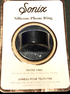 Силиконовое кольцо телефона держатель черный Sonix безопасный удобный захват клей новый - Изображение 1 из 4