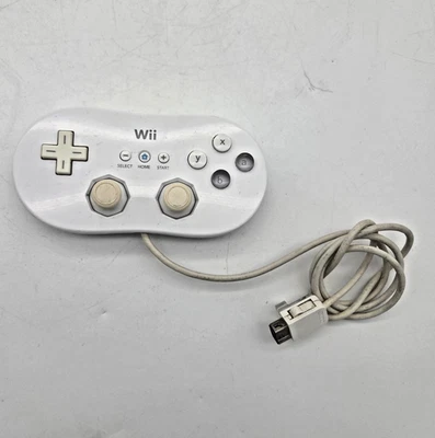 Nintendo Wii White Classic Controller RVL-005 Official OEM TESTED & WORKING - Image 1 of 4