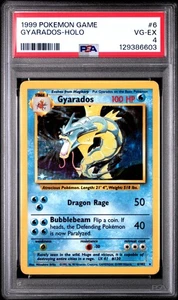1999 Pokemon Game Base Set Unlimited #6 Gyarados Holo PSA 4 VG-EX - Picture 1 of 2