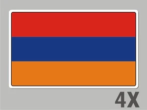 4 Armenia stickers flag decal bumper car bike emblem vinyl FL003 - Imagen 1 de 1