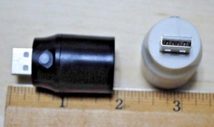 1pc  Removable USB LED Flashlight Head Lamp Torch Light Powerbank Black  USA NEW