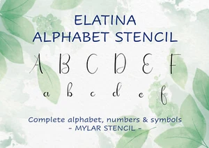 Alphabet Letter Stencil cut from Mylar complete alphabet numbers and symbols - Imagen 1 de 6