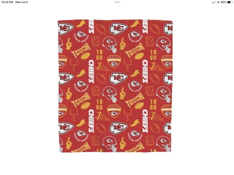 Kansas City Chiefs NFL 50'' x 60'' Collage Icons Polar Fleece Blanket NWT J8 Cover