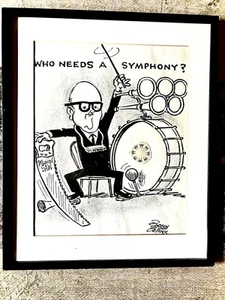 Original Cartoon Art MAYOR JEAN DRAPEAU by John Collins Montreal Gazette - Picture 1 of 8