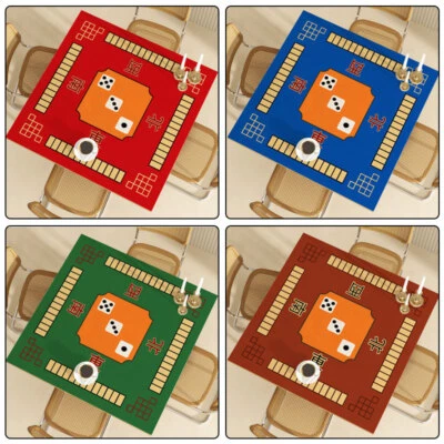 Home Mahjong Mat Non-Slip Mahjong Pad Square Party Game Mat Gifts Table Cloth - Image 1 of 4