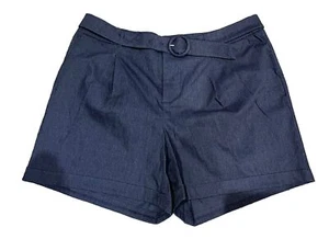 NEW Cato Plus Size 20W Womens Chambray Dark Denim Stretch Jean Shorts - Picture 1 of 3
