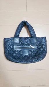 Authentic CHANEL Coco Cocoon Tote Bag Handbag Black Nylon Leather Top Handle - Picture 1 of 8