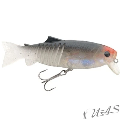 DAM Minnow Diver Wobbler & Gummifisch 2In1 Red 15CM 60G Hecht Köder Lure Ava