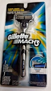 Gillette Mach3 Razor Handle with 1 Cartridge nano thin FREE SHIPPING! - Picture 1 of 6