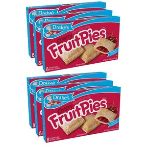 Drake's 8 ct Cherry Fruit Pies 16 oz (Pack of 6) - Picture 1 of 4