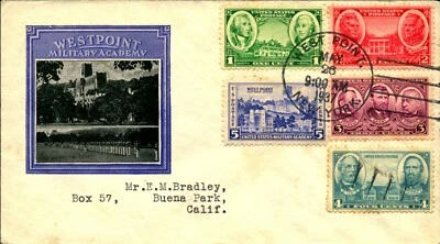 US #785-794 FDC Army-Navy Ioor Cachet Set of 2 May 26th, 1937 - Image 1 of 4