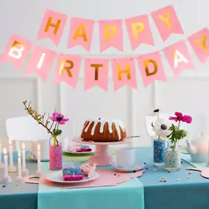 NEW Happy Birthday Banner Bunting Flag Party Decoration Kids Decor Children's Or - Picture 1 of 40