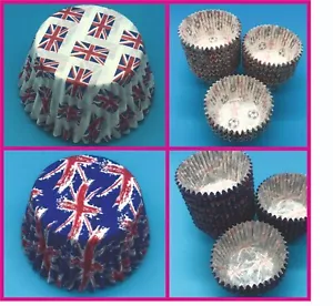 Football england union jack Cupcake Bun Cases Quality paper Muffin Cake Case - Picture 1 of 11