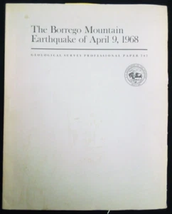 VTG 1968 BORREGO MOUNTAIN EARTHQUAKE GEOLOGICAL SURVEY W/MAPS CALIFORNIA z - Picture 1 of 7
