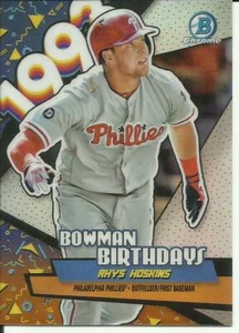2018 Bowman Birthdays Rhys Hoskins card BB-RH Philadelphia Phillies - Picture 1 of 1
