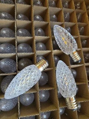 Pack of 100 Brightown Bulbs C9 E17 Faceted Warm White 30 Lumens Decorative Bulb - Image 1 of 4