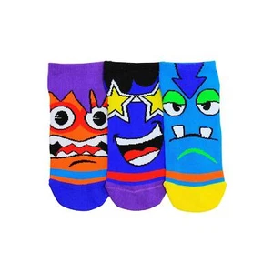 United Oddsocks Mash Trio Mis-Matched Bright Monster Themed UK 12-5.5 Boys Socks - Picture 1 of 1
