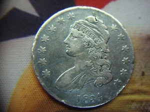 1834 BUST HALF DOLLAR LG. DATE/LETTERS - NICE OLDTIME U.S. SILVER COIN - Picture 1 of 10