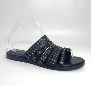 Mercer Edit Me-Yoursorry sandalo slip on in pelle nero con borchie US 8,5 EU 38 - Foto 1 di 9