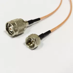 RP TNC male female pin to F type male pigtail cable RG316 15cm wireless adapter - Picture 1 of 3