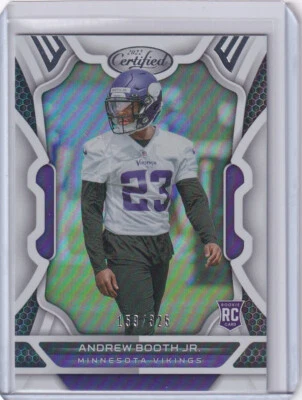 Andrew Booth Jr 2022 Panini Certified Rookie Minnesota /325 $1.50 SHIPPING - Image 1 of 2