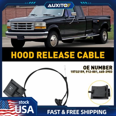 APTO PARA FORD F150 F250 F350 BRONCO 1992-1997 F2TZ16916A CAPÓ PESTILLO CABLE LIBERACIÓN Foto 1 de 4