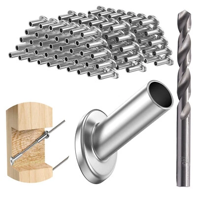 WFYB Stainless Steel 30° Protector Sleeve for 1/8" 3/16" Cable Railing with Drill Bit