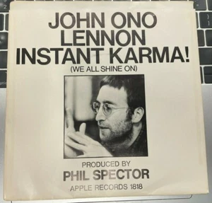 John Lennon Instant Karma/ Who Has Seen The Wind? Original Vinyl 7" Single - Imagen 1 de 4