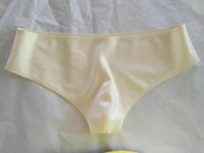 100%Latex Slips Gummi Shorts Beach Swim Sport Weiße Unterwäsche Bikini Hose0,4mm - Bild 1 von 4