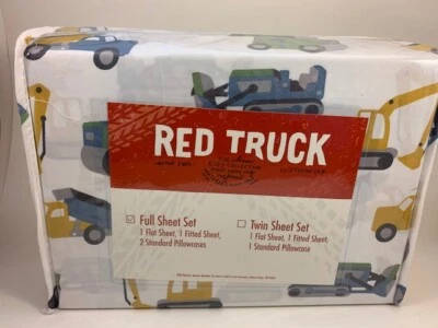 Juego de sábanas con patrón de camión de construcción para niños (elige la talla) Foto 1 de 4