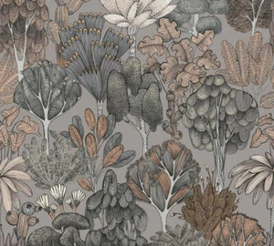 Papel pintado no tejido palmeras floral gris beige blanco Architects Paper 37757-4 (6,05€/1m²) - Imagen 1 de 5